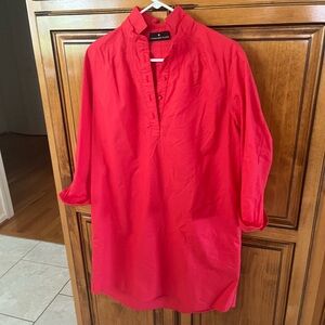 From tuckernuck all  cotton shirt dress precious and fun ! All cotton